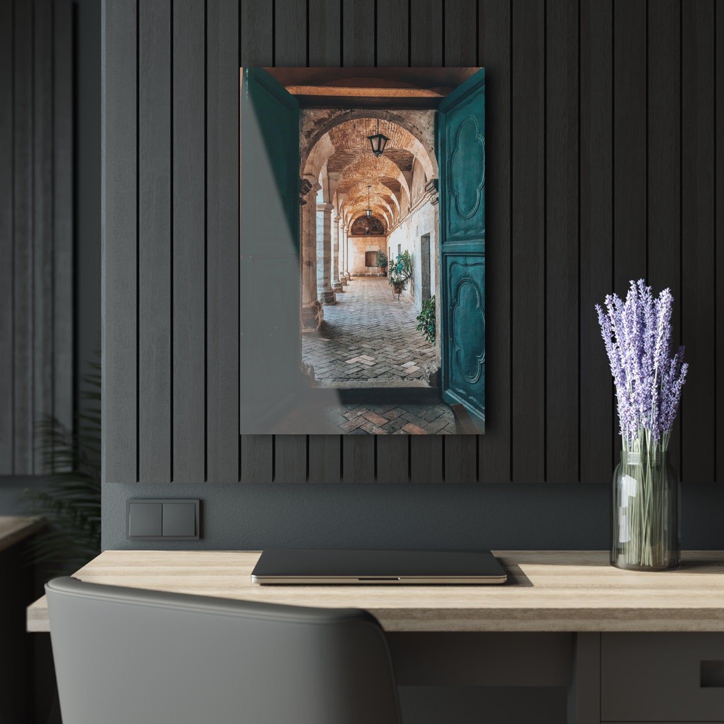 Blue Door To The Past- Acrylic Prints (French Cleat Hanging)