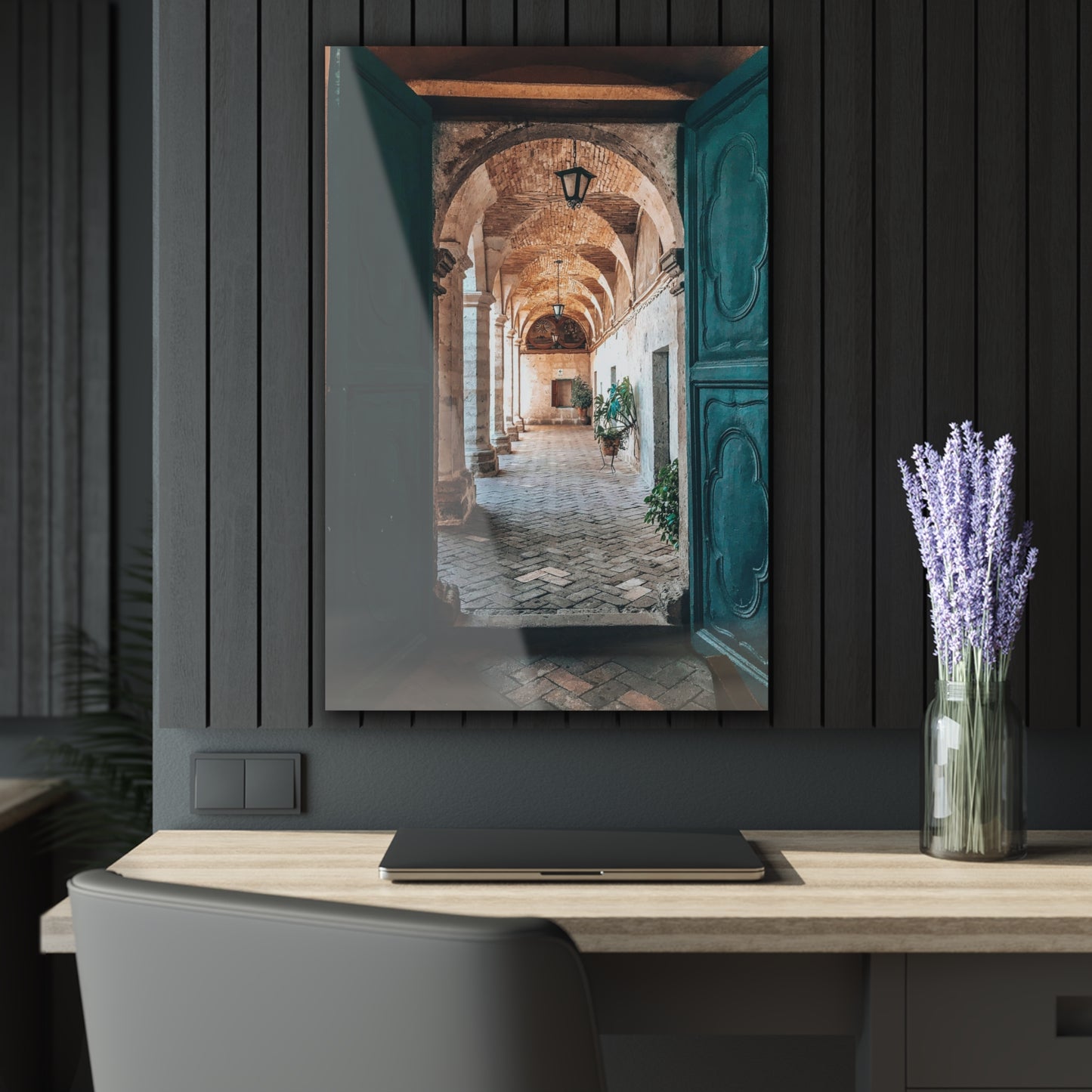 Blue Door To The Past- Acrylic Prints (French Cleat Hanging)