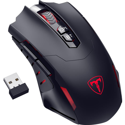 RisoPhy Gaming Mouse, Wireless Mouse Gaming with 8000 DPI, PC Gaming Mice with RGB LED Backlit Programmable Ergonomic Mouse Gamer